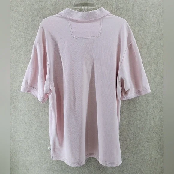 Tommy Bahama Light Pink Short Sleeve Polo Shirt - Men's Size XL - Picture 2 of 7